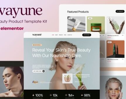 Wayune - Beauty Care Product Elementor Template Kit